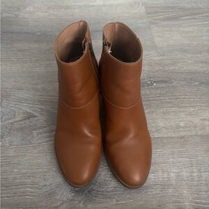 Madewell Tan Leather Heeled Boots